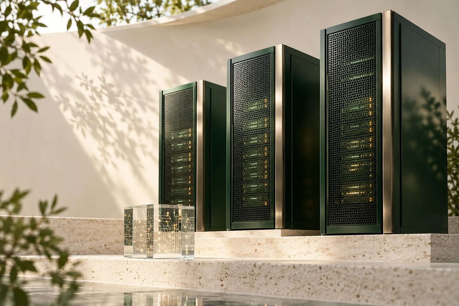 Architectural studio illustration of server infrastructure