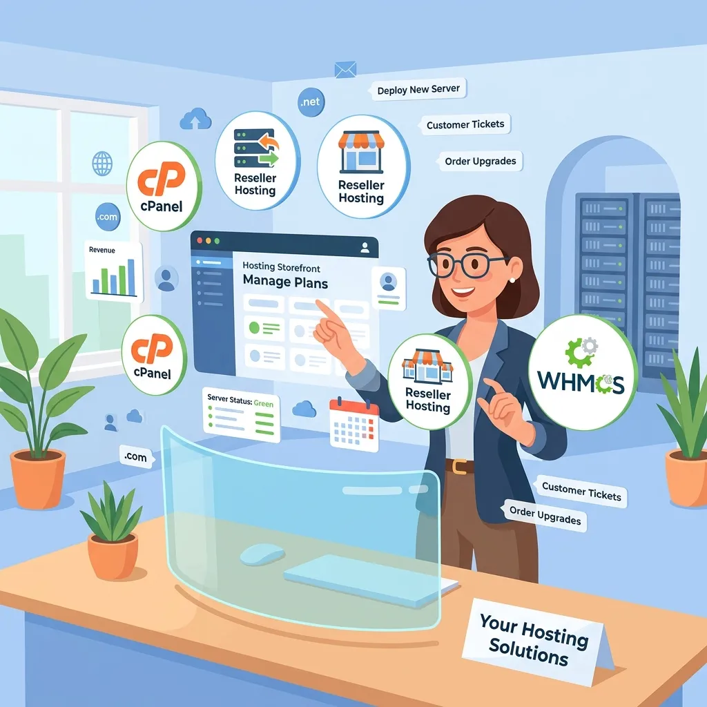 White-label reseller hosting control panel under a custom brand